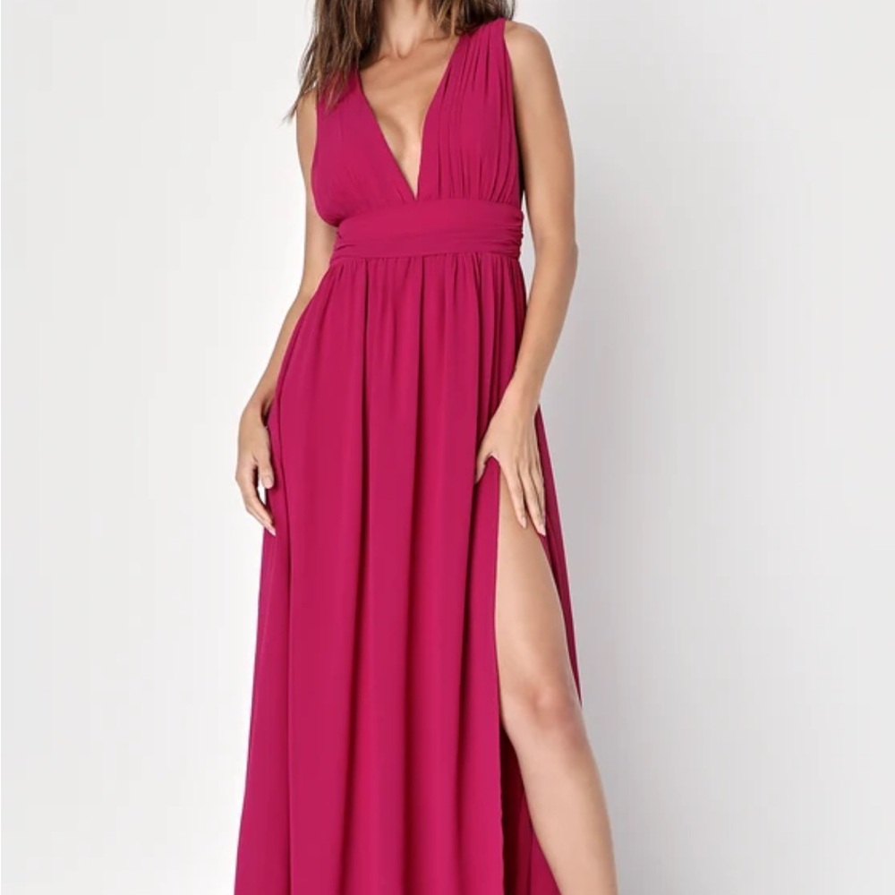 Lulus Heavenly Hues Magenta Maxi Dress